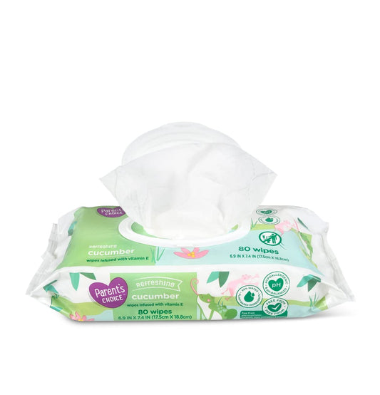 Parent'S Choice Baby Wipes Refreshing Cucumber 240 Ct W/ Aloe