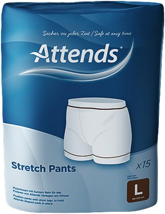Attends Incontinence Pants - Adult Unisex-Youth, Large, 15 Count, Reusable, White