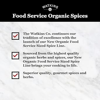 Watkins Gourmet Spice, Organic Basil, Bulk Food Service Size, 4.9 oz (Pack of 1) : Grocery & Gourmet Food