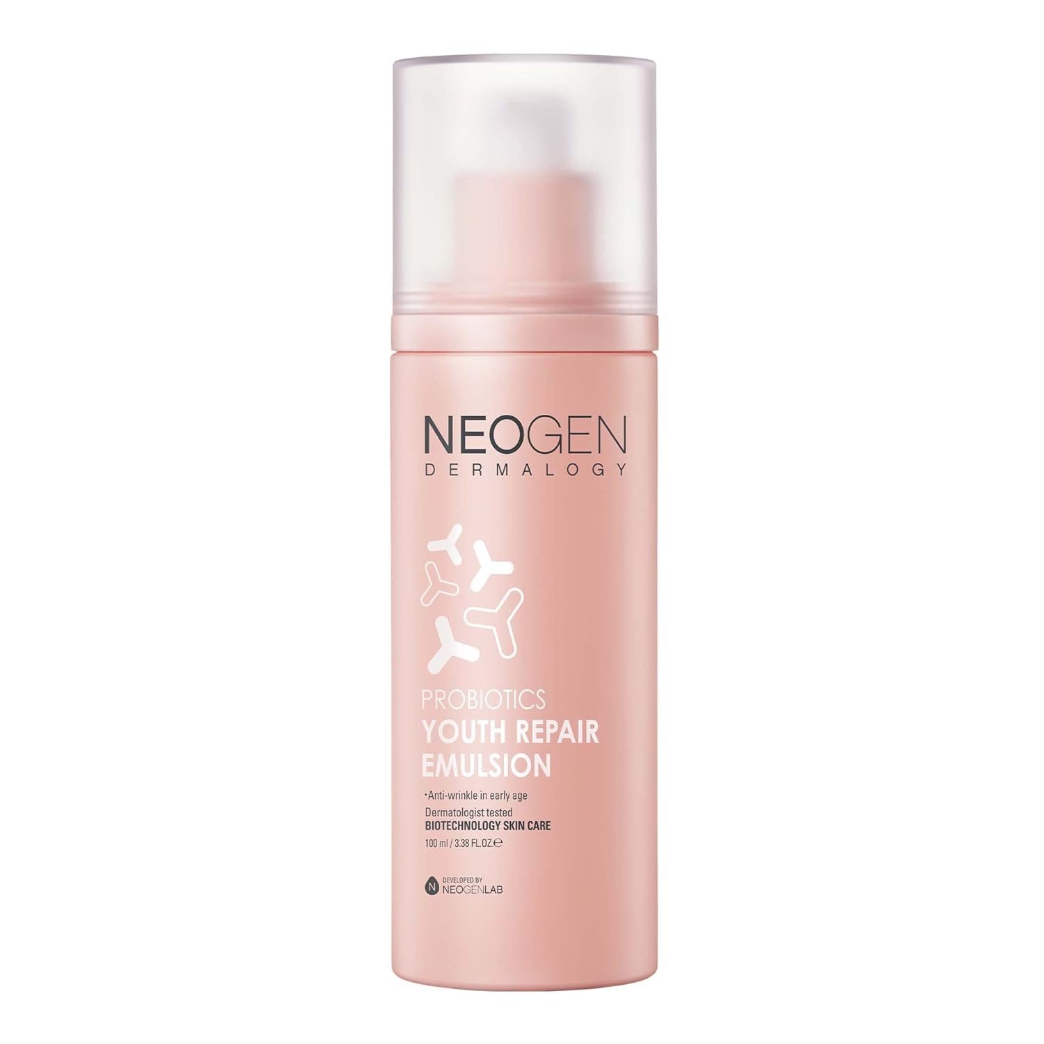 Neogen Probiotics Youth Repair Emulsion 3.38 Fl Oz (100Ml) - Hydrating & Firming Facial Emulsion With Probiotics Lactobacillus & Bifida & Collagen - Korean Skin Care