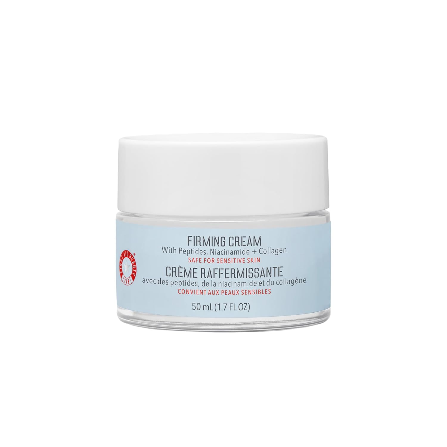 First Aid Beauty - Firming Collagen Cream With Peptides & Niacinamide, Ultra-Rich Plumping Moisturizer, Hydrates & Visibly Firms, Non-Comedogenic, Safe For Sensitive Skin, 3.5 Oz