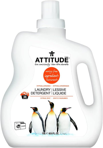 Buy ATTITUDE Liquid Laundry Detergent, EWG Verified Laundry Soap, HE Compatible, Vegan and Plant Based Products, Cruelty-Free, Citrus Zest, 36 Loads, 60.8 Fl Oz on Amazon.com ? FREE SHIPPING on qualified orders