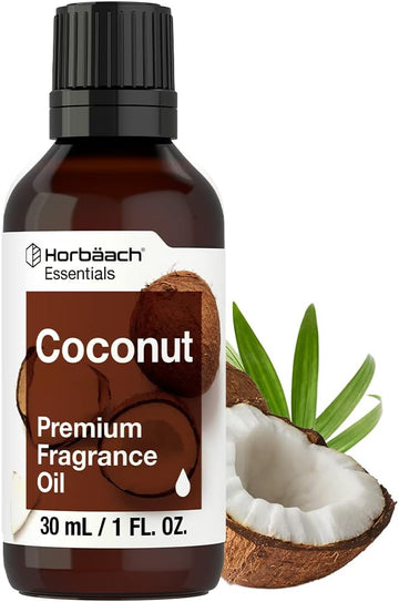 Horbäach Coconut Fragrance Oil | 1 fl oz (30ml) | Premium Grade | for Diffusers, Candle and Soap Making, DIY Projects & More