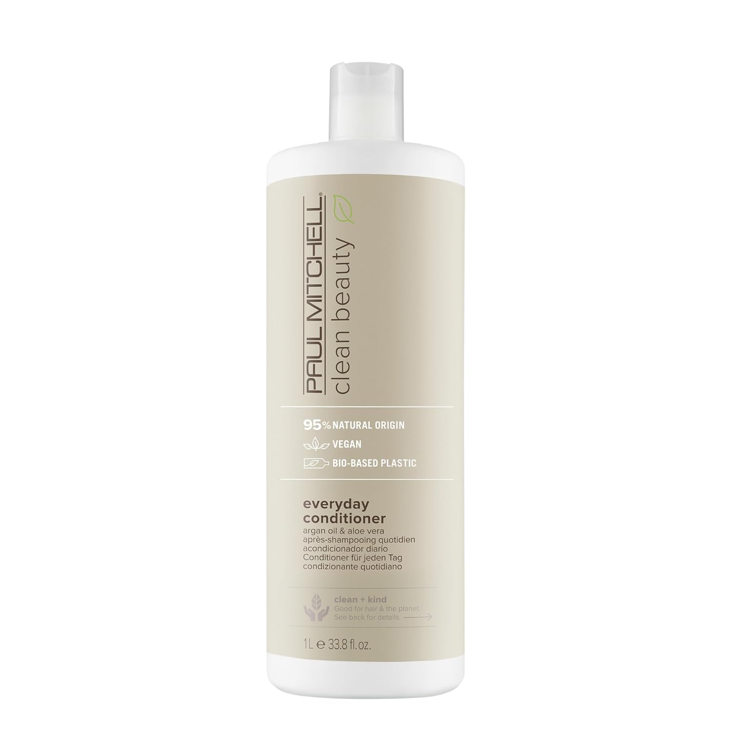 Paul Mitchell Clean Beauty Everyday Conditioner, Ultra-Rich Formula, Improves Elasticity, For All Hair Types, 33.8 Fl. Oz