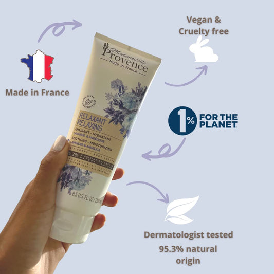 Mademoiselle Provence - Lavender & Angelica - Natural Body Lotion - Relaxing, Soothing & Moisturizing - Vegan - Made In France…