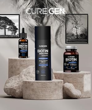 Curegen Biotin Shampoo For Hair Growth And Thinning Hair – Thickening Formula For Hair Loss Treatment – For Men & Women