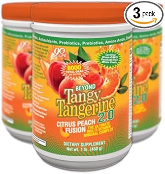 Beyond Tangy Tangerine 2.0 Citrus Peach Infusion Canister 3-Pack By Youngevity