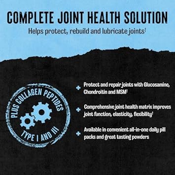 Animal Flex Powder – All-in-one Complete Joint Support Supplement – Contains Collagen, Turmeric Root, Curcumin, Glucosamine & Chondroitin – Helps Repair And Restore Joints –Cherry Flavor, 30 Scoops : Health & Household