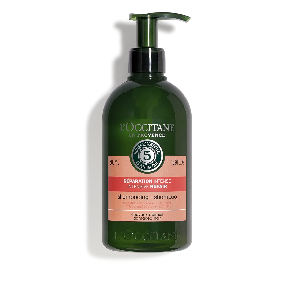 L'Occitane Intensive Repair Shampoo: Silicone-Free Shampoo, Help Revitalize Dry, Damaged, Color-Treated Hair, Vegan, Refill Available