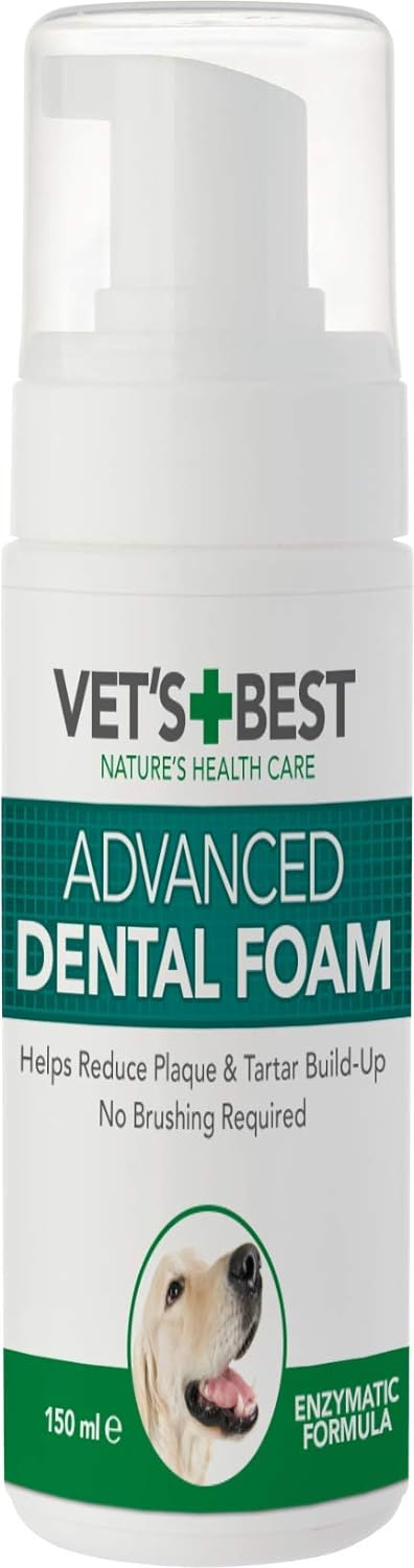 Vets Best Enzymatic dog Dental Foam, Teeth Cleaning and Fresh Breath Dental Care, 150 ml?80378-6p