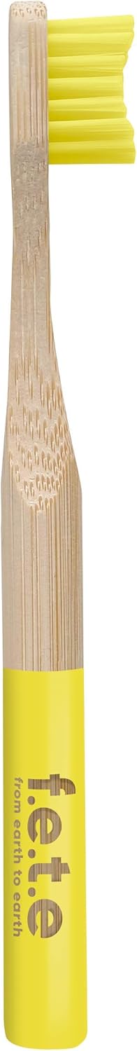 F.E.T.E | Positively Pink Children'S Bamboo Toothbrush | Biodegradable & Compostable Handle | Recyclable Soft Bristles | Sustainable | Vegan