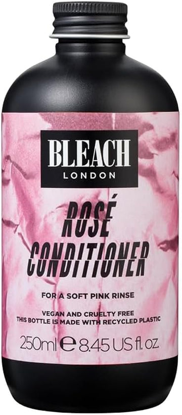 Bleach London Rosé Conditioner - Vegan & Peta-Approved Soft Pink Conditioner, For Bleached Blonde And Pastel Pink Hair, Colour Depositing, Eliminates Blue Dye - Paraben Free - (250 Ml)