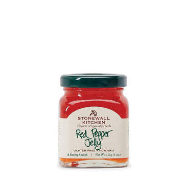 Stonewall Kitchen Gourmet Mini Red Pepper Jelly, Perfect for Appetizers, Bright and Flavorful Sweet Red Peppers, Made in USA, Comes in Beautiful Jar, 4 oz