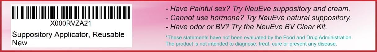 NeuEve® Vaginal Suppository Applicator, Reusable (1/Pack) – 3.5/8” Internal Diameter – Fits Most Brands, Pills, Tablets, Capsules, and Vitamin E Suppositories – Not for Cream – Easy Clean : Health & Household