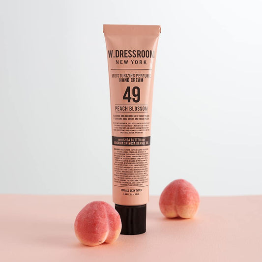 W.Dressroom No.49 Peach Blossom Moisturizing Hand Cream For Dry Hands, Non-Greasy Korean Hand Lotion & Hand Care For Women With Hydrating Formula, Travel Size (1.69 Fl Oz)