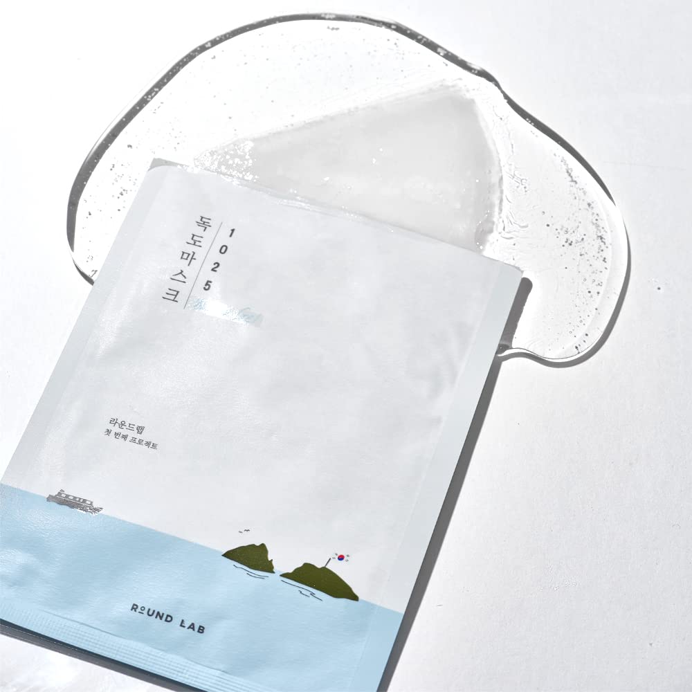 ROUND LAB 1025 Water Gel Hydration Mask(10ea) | Hydration locking, Cooling, Rejuvenating, Easy layering, Unscented for sensitive skin (10ea) : Beauty & Personal Care