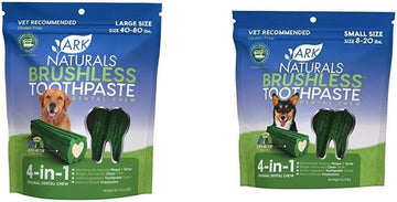 Ark Naturals Brushless Toothpaste Bundle, Dog Dental Chews for Large & Small Breeds, Prevents Plaque & Tartar, Freshens Breath : Pet Supplies