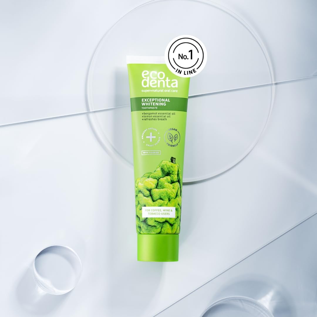 Ecodenta Amber Whitening Toothpaste Fluoride-Free I Tooth Whitening Paste, Eliminates Bad Breath, Improves Oral Health and Prevents Plaque I Recommended by Dentists and Vegan-Friendly, 100 ml : Amazon.co.uk: Health & Personal Care