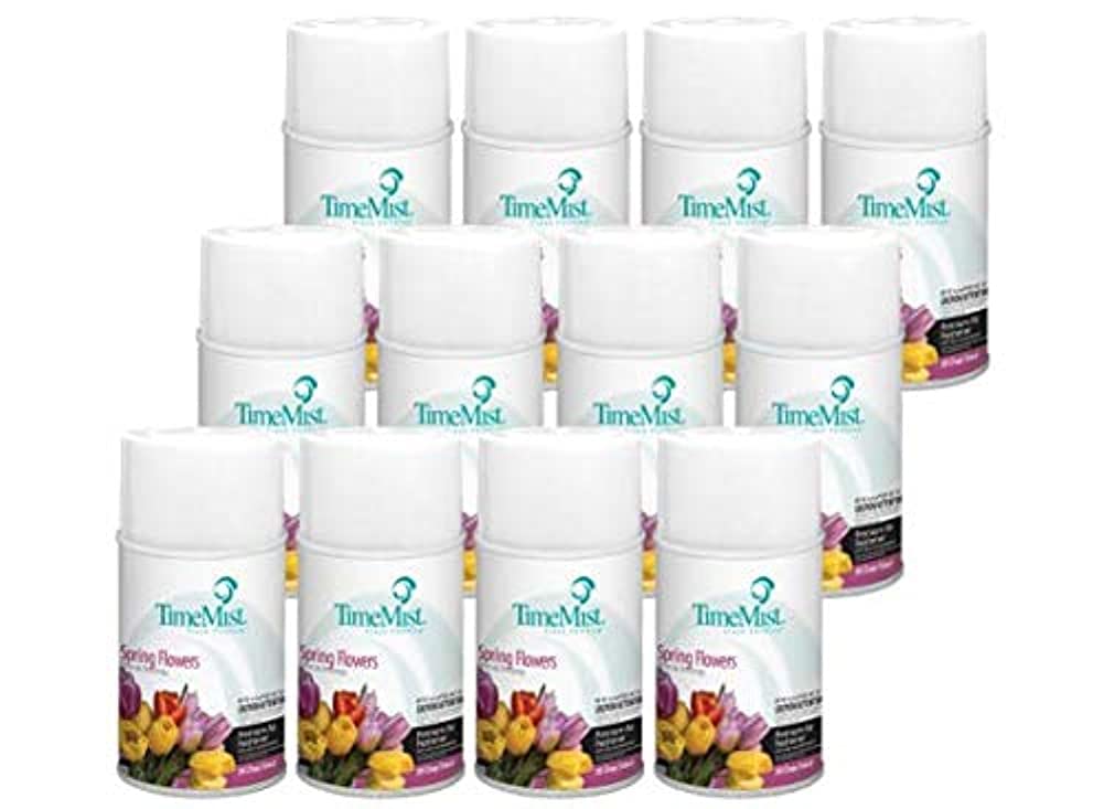 TimeMist Premium Metered Air Freshener Refills - Spring Flowers - 7.1 oz (Case of 12) - 1042712 - Lasts Up To 30 Days and Neutralizes Tough Odors : Health & Household