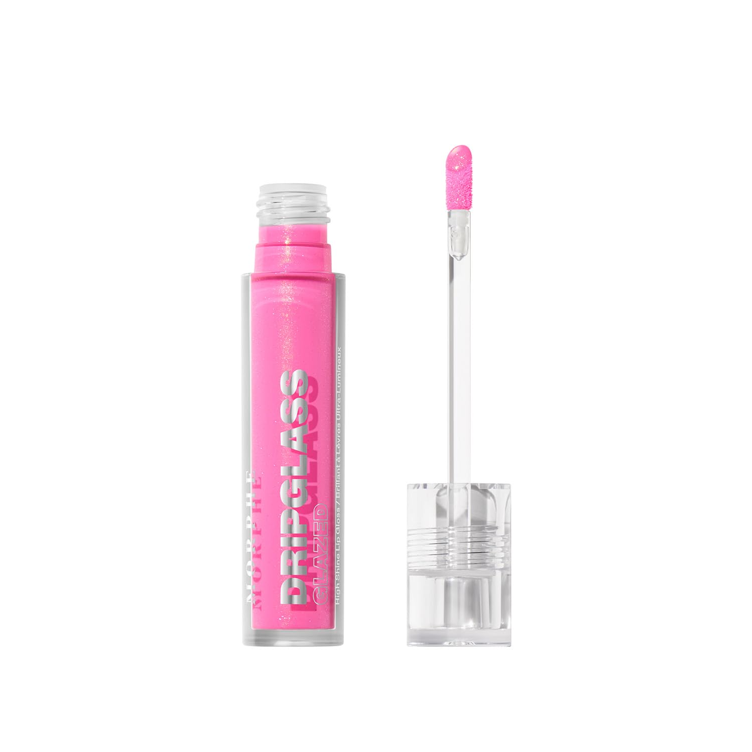 Morphe Dripglass High Shine Lip Gloss - Glazed, Semi-Sheer & Nourishing Lip Makeup - Buildable Formula Infused With Plant-Derived Squalane & Vitamin E - Raspberry Reflection (0.13 Oz)
