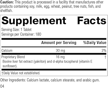 Standard Process Antronex - Whole Food Immune System Support And Liver Health Supplement With Calcium - 180 Tablets