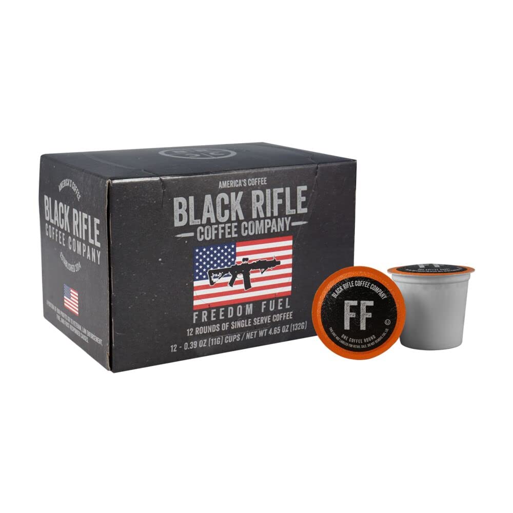 Black Rifle Coffee Company Freedom Fuel (Dark Roast Coffee Pods) Single Serve Pods, Dark And Bold Flavor, Helps Supports Veterans And First Responders, 12 Count