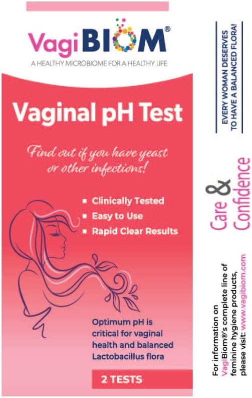 Vaginal pH Tester: Balanced and Healthy Vaginal microbiome ensures Optimum pH. Do You Have Intimate Issues, Don't Guess use pH Test kit (2 Tests)