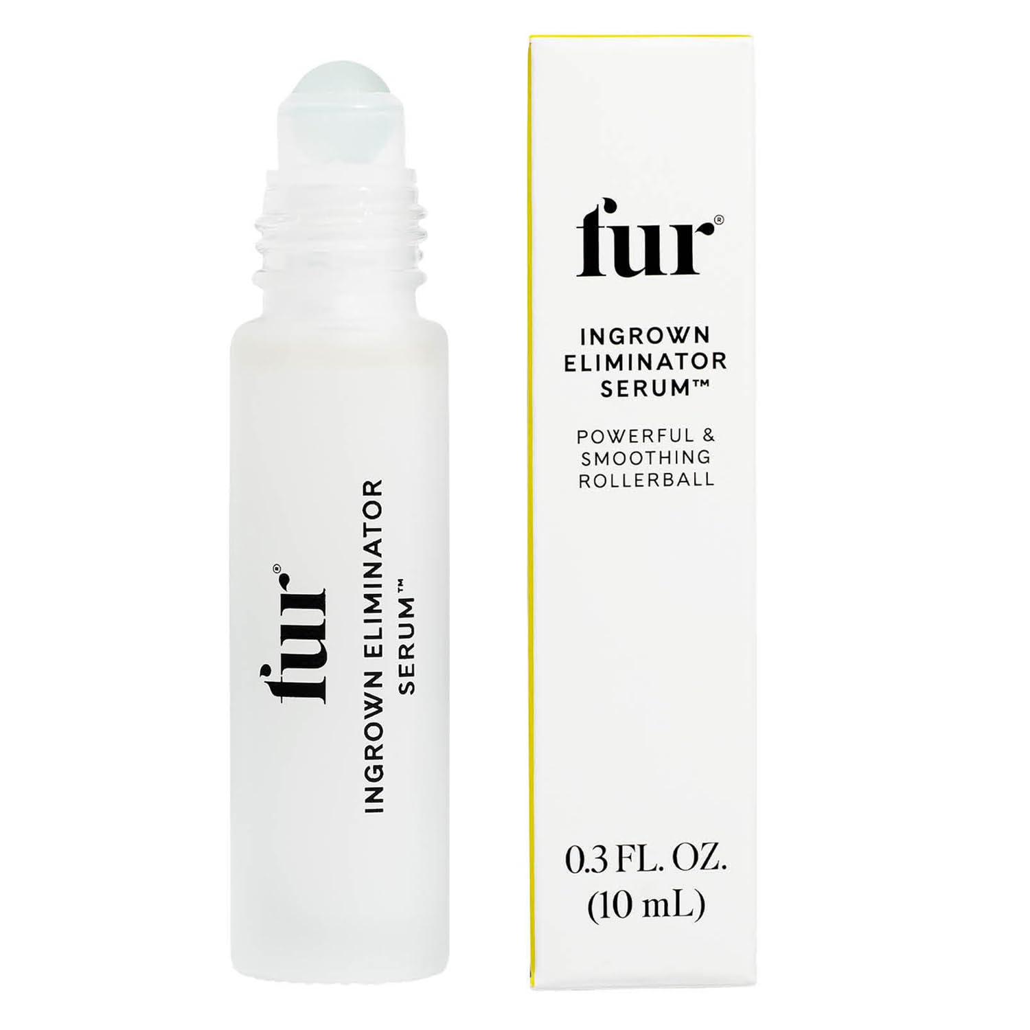 Fur Ingrown Eliminator Serum Rollerball Travel Size - Powerful Ingrown Hair Treatment Serum With Ahas And Bhas To Treat And Prevent Ingrown Hairs And Bumps, Hydrates And Soothes Irritated Skin - 10 Ml