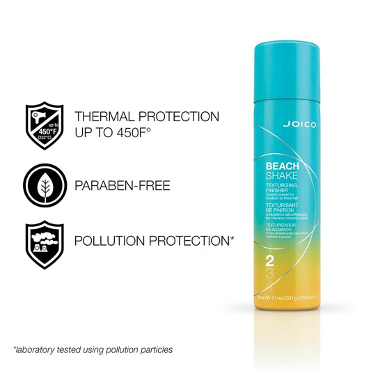 Joico Beach Shake Texturizing Finisher | For Medium To Thick Hair | Thermal Heat Protection | Quick-Dry Satin Finish | Protect Against Pollution | Formulated With Bees Wax & Coconut Oil | Paraben Free