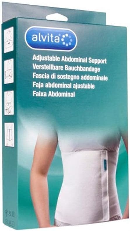 Alvita Fascia Di Sostegno Addominale Colore Bianco Taglia 3 (110-130 cm)