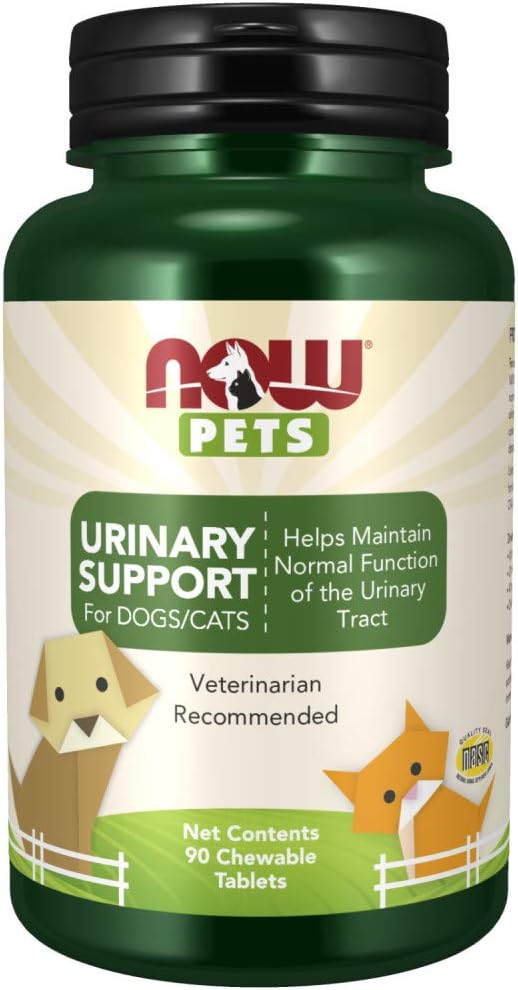 Now Pet Health, Urinary Support Supplement, Formulated For Cats & Dogs, Nasc Certified, 90 Chewable Tablets