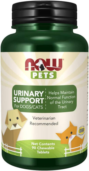 NOW Pet Health, Urinary Support Supplement, Formulated for Cats & Dogs, NASC Certified, 90 Chewable Tablets