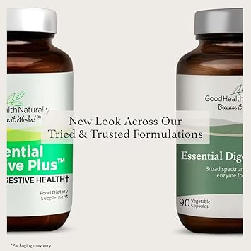 Essential Digestive Plus, Digestive Health Supplement | 90 Vegetable Capsules - Good Health Naturally