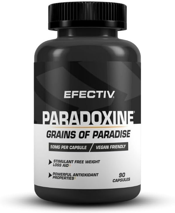 Efectiv Paradoxine Grains Of Paradise Supplement | 90 Capsules | Weight Management | Anti-Inflammatory Properties | Supports Mobilisation Of Fat Tissue | Vegan - Made In The Uk