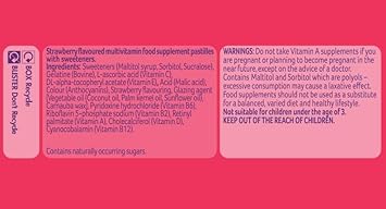 Bassetts Vitamins 3-6 Years Strawberry Flavour Multivitamins 60 Gummies : Amazon.co.uk: Health & Personal Care