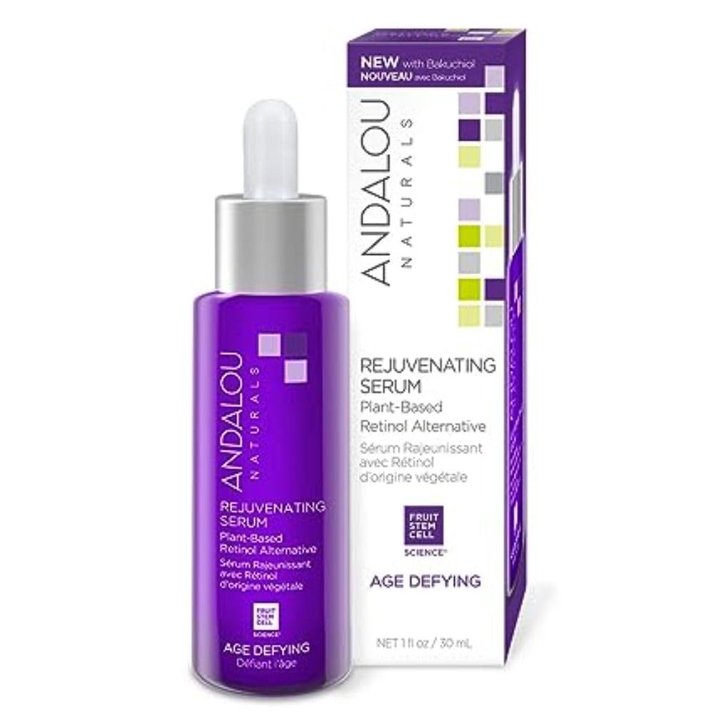 Andalou Naturals Rejuvenating Serum With Plant Based Retinol, 1 Oz