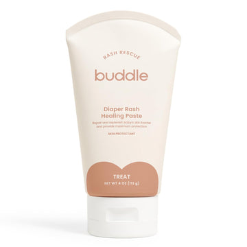 Buddle Diaper Rash Rescue Healing Paste - Gentle on Sensitive Skin, Fragrance-Free, Micobiome Mindful & Pediatrician Tested - (4oz)