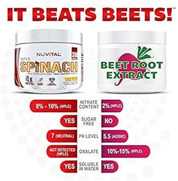 Nuvital Super Spinach Powder (Peach Mango) - 30 Servings : Health & Household