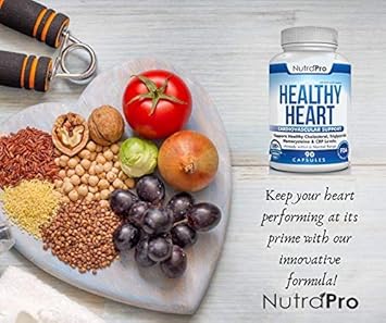Nutrapro Healthy Heart - Heart Health Supplements. Artery Cleanse & Protect. Supports Healthy Cholesterol And Triglyceride. Gmp Certified