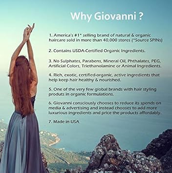 GIOVANNI 2chic Ultra-Sleek Leave-In Conditioning & Styling Elixir - Phyto-Keratin & Argan Oil, Anti-Frizz Formula, Coconut, Shea Butter, Pro-Vitamin B5, Color Safe, Paraben Free - 4 oz : Hair Sprays : Beauty & Personal Care