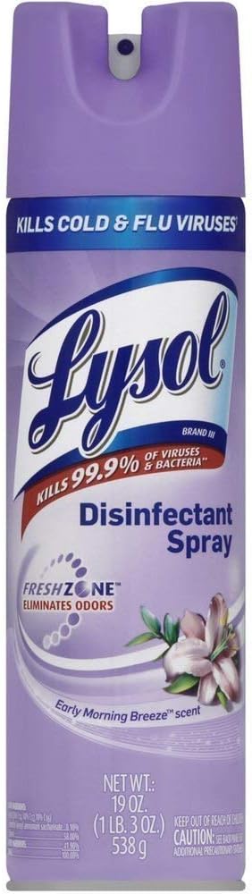 Lysol Disinfectant Spray, Early Morning Breeze, 19 Ounce (Pack of 5) : Health & Household