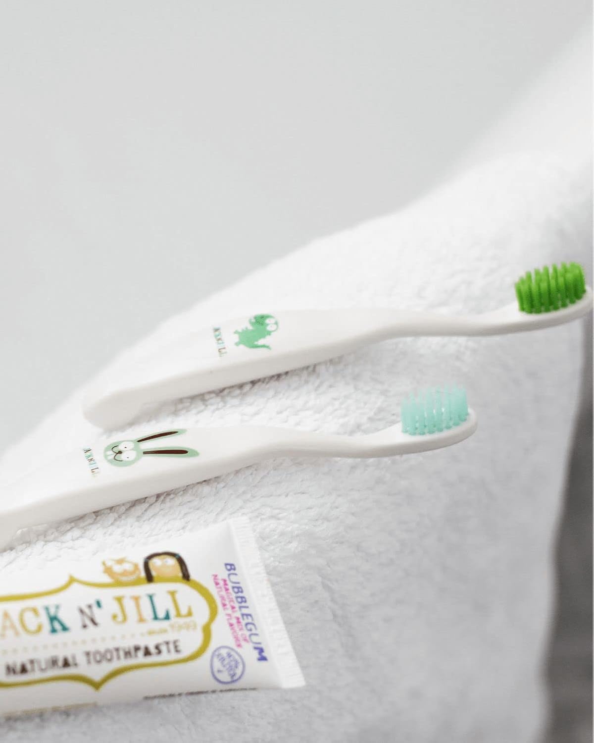 Jack N' Jill Bio Toothbrush (TM) Compostable & Biodegradable Handle BUNNY : Health & Household