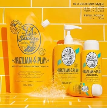 SOL DE JANEIRO 4 Play Moisturizing Shower Cream Gel Body Wash Refill Pouch 1 L/33.8 fl oz