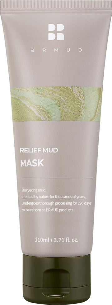 Relief Mud Mask - Cardi B Mask - Body Mud Hydrating & Moisturizing Deep Pore Cleanser Face & Body Mask W/ 91.8% Nature-Derived Ingredients - K Beauty Oil Control Wash Off Body Mud (3.72 Fl Oz)