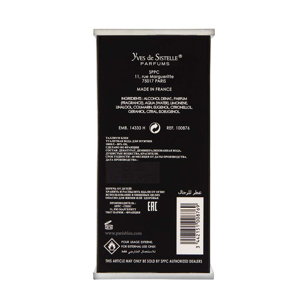 Jacques Evard Thallium Black Edt Spray 3.4 Oz : Beauty & Personal Care