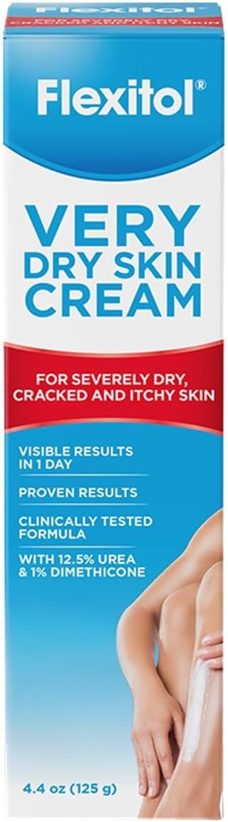 Flexitol Very Dry Skin Cream,Rich Moisturizing Body Cream With Urea, 4.4 Ounce Tube