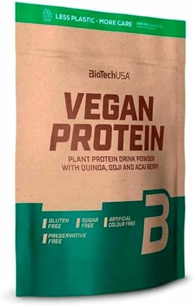 Biotechusa Vegan Protein | Rice And Pea-Based Shake With Superfoods And Amino Acids | Sugar, Lactose, And Gluten-Free, 500 G, Coffee