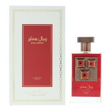 Lattafa Perfumes Royal Sapphire For Unisex Eau De Parfum Spray, 3.4 Ounce