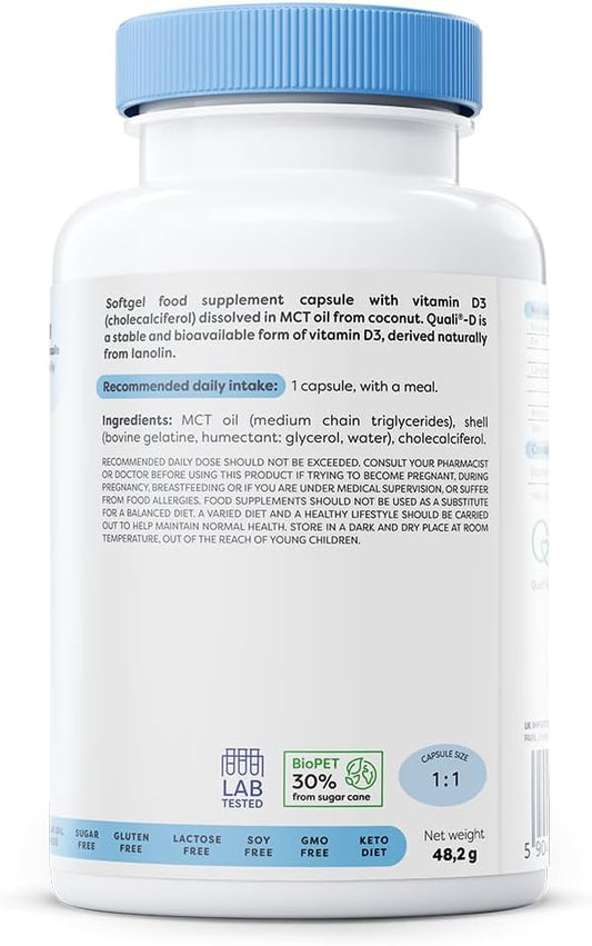 Osavi Vitamin D3 2000 Iu – 60 Softgels | Supports Immune Function | Bone Health | Muscle Function And Calcium Absorption | Contains Quali®–D | Derived From Natural Lanolin And Mct Oil From Coconut