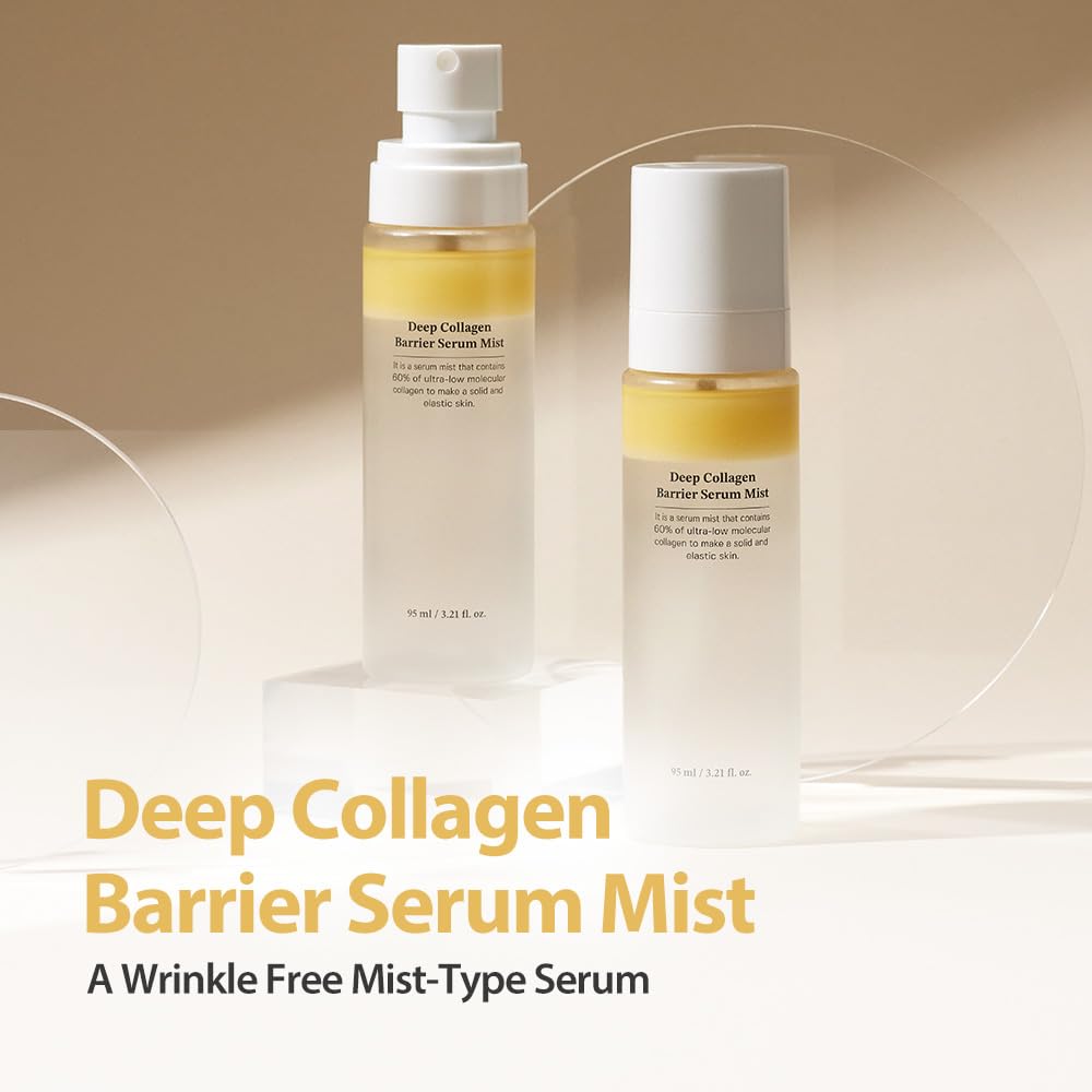 Sungboon Editor Wrinkle Free Mist Duo: Deep Collagen Power Boosting Mask Sheets (4Ea) & Deep Collagen Barrier Serum Mist, Skincare Gift Sets For Mom, Christmas Gifts For Women